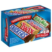 Snickers, Twix, Milky Way & 3 Musketeers, Variety Pack Milk Chocolate Back to School Candy Bars, 18 Bars