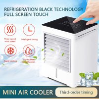 Tuscom Touch Screen Air Cooler Portable Mini Air Conditioner Fan Evaporative Air Humidifier Personal Space Cooler USB Rechargeable Desk Fan For Home Kitchen Office Nightstand