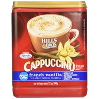 Hills Bros, Sugar-Free, French Vanilla Cappuccino Drink Mix, 12oz Canister (Pack of 3)