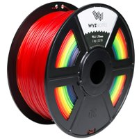 WYZworks 3D Printer Filament 1.75mm PLA Thermoplastic Polylactic Acid 1kg 2.2lb [ Rainbow Multi Color ]