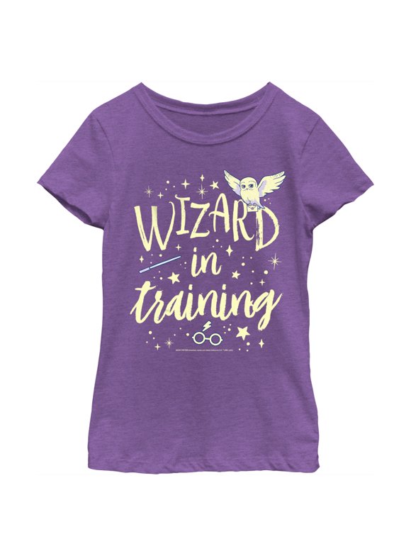 Girl's Harry Potter Wizard in Training  Graphic Tee Purple Berry Large