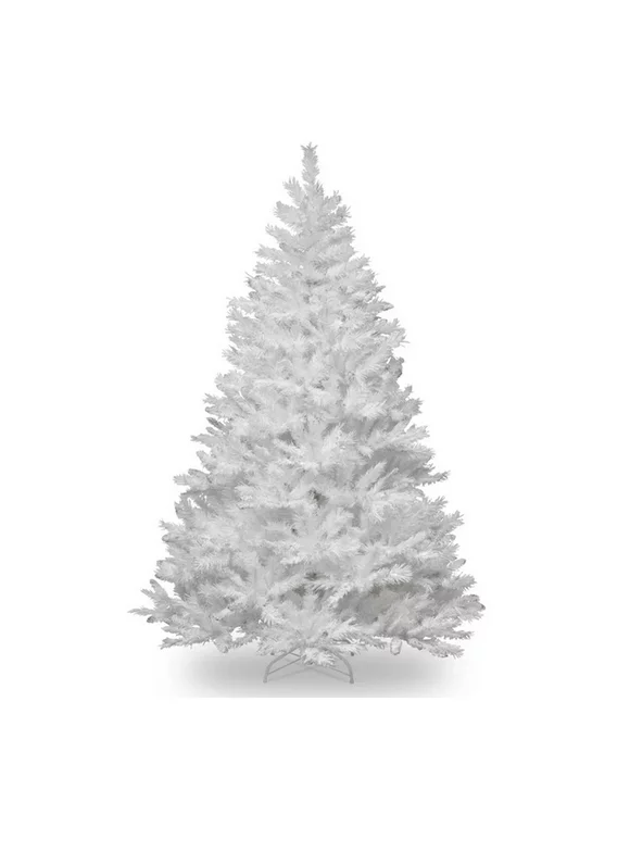 Ktaxon 7.5' Traditional Artificial Pine Christmas Tree With Metal Stand Xmas Tree White
