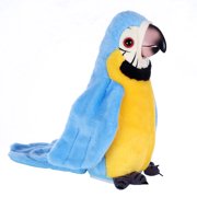 Electric Talking Parrot Plush Toy Cute Talking Record Repeats Waving Wings Plush Bird Toy Kids Birthday Gift