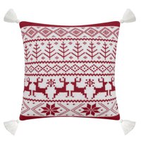 Better Homes & Gardens Fair Isle Knit with Tassels Decorative Throw Pillow Cover