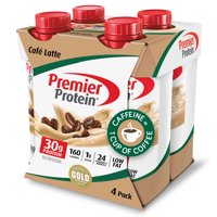 Premier Protein Shake, Caf Latte, 30g Protein, 11 Fl Oz, 4 Ct