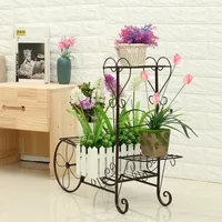 4 Tier/6Tier Black Wrought Iron Flower Stand Plant Stand Shelf Stainless Steel Flower Pot Flower Display Stand For Balcony Terrace Indoor Outdoor
