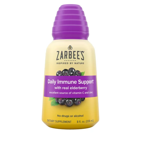 Zarbee's Daily Immune Support Syrup - Vitamin C & Zinc,  Berry, 8 fl oz