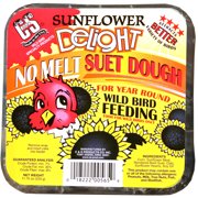 C&S Sunflower Delight No-melt Suet Dough, 11.75 oz, Wild Bird Food, 12 Pack