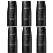 (6 Pack) Axe Black Body Spray Deodorant For Men, 4 Oz