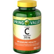 Spring Valley Vitamin C Supplement with Rose Hips, 500 mg, 250 count