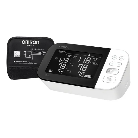 OMRON 10 Series Blood Pressure Monitor (BP7450), Upper Arm Cuff Digital Bluetooth Blood Pressure Machine, Stores up to 200 Readings for Two Users (100 Readings Each)