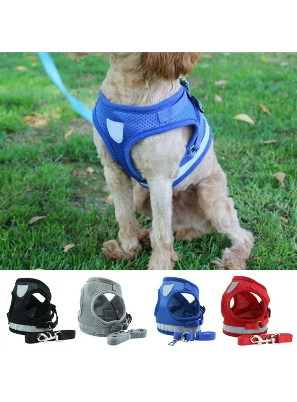 Reflective Safety Pet Dog Harness and Leash Set for Small Medium Dogs Cat Harnesses Vest Puppy Chest Strap Pug Chihuahua Bulldog