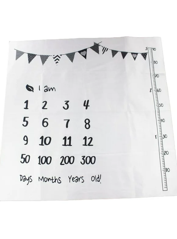 Infant Baby Girls Boys Cute Milestone Indoor Blanket Photography Background Prop Cloth Monthly Growth Photo