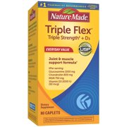 Nature Made TripleFlex Triple Strength Caplets with Vitamin D, 80 Count for Joint Support