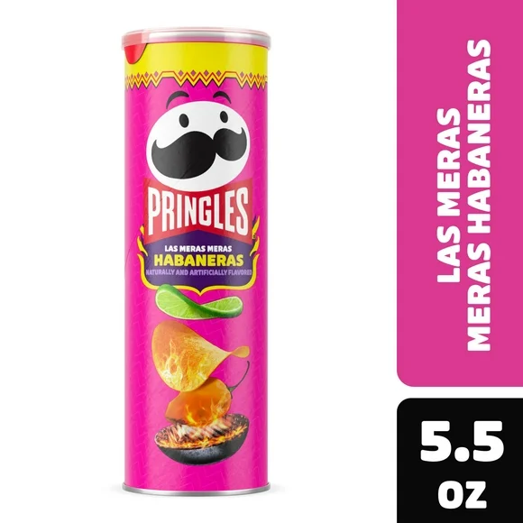 Pringles Las Meras Meras Habaneras Potato Crisps, Lunch Snacks, 5.2 oz