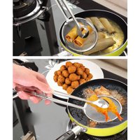 Tuscom Multi-functional Filter Spoon With Clip Food Kitchen Oil-Frying BBQ Filter
