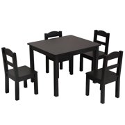 Ktaxon Kids Table and Chairs Set - 4 Chairs and 1 Activity Table for Children - Educational Toddlers Furniture Set