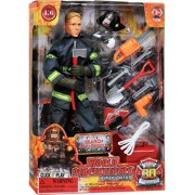 Click N' Play Search And Rescue Firefighter 12" Inch Action Figure Play set With Accessories