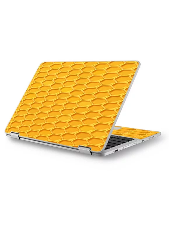 Skins Decals for Asus Chromebook 12.5" Flip C302CA Laptop Vinyl Wrap / Yellow Honeycomb