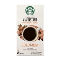 Starbucks VIA Instant Coffee Medium Roast Packets  Colombia  1 box (8 packets)