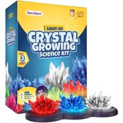 Light-up Crystal Growing Kit for Kids - Grow Your Own Crystals and Make Them Glow : Great Science Experiments Gifts for Kids, Boys & Girls - STEM Toys - Crystal Making Science Kit (Red White Blue)