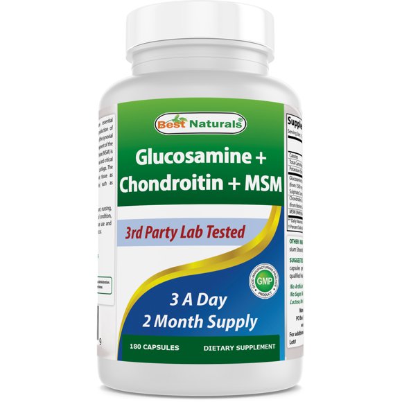 Best Naturals Glucosamine, Chondroitin & MSM 180 Capsules