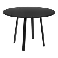 OSP Home Furnishings Prado 42" Round Conference Table with Black laminate Top and Black Finish Metal Legs