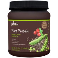 plnt Chocolate Plant Protein Powder with Complete Amino Acid Profile  Raw Protein Blend, Easy to Digest  Provides Energy, 19g of Protein Per Serving (1 Pound Powder)