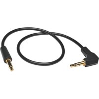 Tripp Lite 6ft 3.5mm Mini Stereo Audio Cable with one Right Angle plug (M/M)