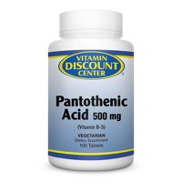 Pantothenic Acid 500 mg by Vitamin Discount Center - 100 Tablets