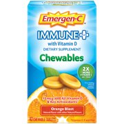 Emergen-C Immune Plus Vitamin C Chewables, Orange Blast, 42 Ct