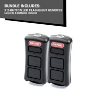 (2 Pack) Genie Illuminator Garage Door Opener Remotes- W/ Bright LED Flashlight - Intellicode Remotes Work on Genie Openers 1997+
