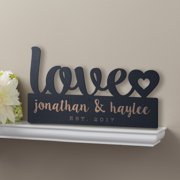 Personalized Our Love Black Wood Plaque