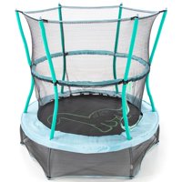 Skywalker Trampolines 55-Inch Bounce-N-Learn Trampoline, with Enclosure and Sound, Stomping Dinosaur