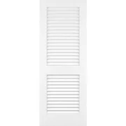 Kimberly Bay Louvered Solid Wood Primed Standard Door
