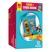Kellogg's SCOOBY-DOO! Baked Graham Cracker Snacks, Made with Whole Grains, Kids Lunch Snacks, Cinnamon, 12oz Box, 12 Pouches