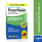 PreserVision AREDS 2 Formula Vitamin & Mineral Supplement 140 ct Soft Gels (MiniGels)