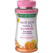 Nature's Bounty Optimal Solutions Hair Skin and Nails Gummies, Tropical Citrus, 90 ct