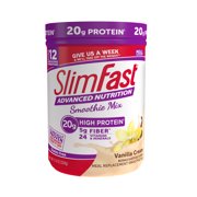 SlimFast Advanced Nutrition High Protein Meal Replacement Smoothie Mix, Vanilla Cream, 11.4 Oz