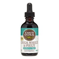 Earth Animal Cough, Wheeze & Sneeze Organic Herbal Dog & Cat Supplement, 2 Fl Oz