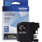Brother Genuine High Yield Black Ink Cartridge, LC103BK, Replacement Black Ink, Page Yield Up To 600 Pages, Amazon Dash Replenishment Cartridge, LC103, 1 OEM Cartridge