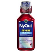 Vicks NyQuil Severe Cough, Cold, Flu, Medicine, Berry, 12 fl oz,
