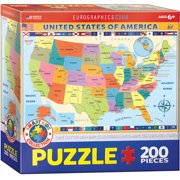 Map of the USA 200-Piece Puzzle