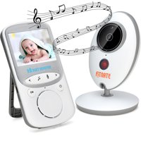 Fitnate Video Baby Monitor (Larger 2 Monitor) Audio Camera Night Vision Temperature Monitor