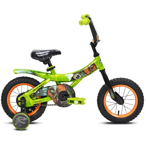 Jurassic World™ 12-inch Raptor Boy's Bicycle with Training Wheel, Green and Orange