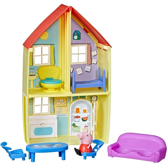 Peppa Pig Peppas Adventures Peppas Family House Playset, Includes Peppa Pig figure and 6 Fun Accessories, Preschool Toy for Ages 3 and Up