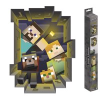 MINECRAFT CAVED IN - ROOMSCAPES POSTER DECAL - 18''X 24''