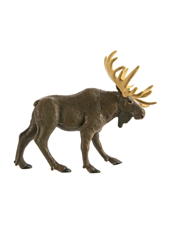 Safari Ltd   North American Wildlife Collection  5" x 45" Moose Figurine  Nontoxic and BPA Free  Ages 3
