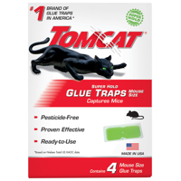 Tomcat Super Hold Glue Traps Mouse Size, 4 traps (mouse size)