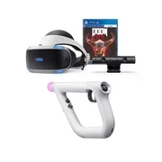 PlayStation 4 DOOM VFR PSVR Aim Controller Enhanced Bundle: PlayStation 4 VR Headset, PSVR Camera, DOOM VFR Game and Wireless Aim Controller